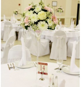 Aranjament floral nunta trandafiri gerbera crizantema