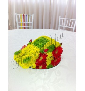 Aranjament floral botez masina