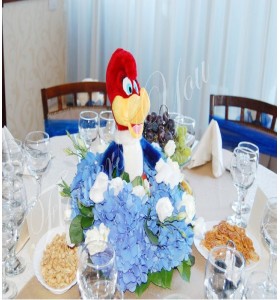 Aranjament floral botez hortensia