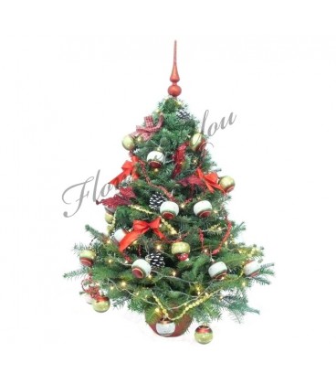 Brad natural instalatie funde globuri